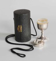 A Three-Piece George VI Silver or Glass Travelling Communion-Set, by A. R. Mowbray and Co. Ltd.,
