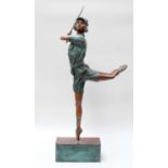 Le Bao (Contemporary) Female Soldier from the Revolutionary Chinese Opera Signed, bronze, 58cm high