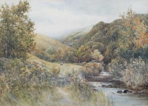 Francis Joseph 'Wiggs' Kinnaird (1875-1915) '' Valency Valley, Boscastle, Cornwall'' Signed,