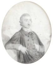 ~ British School (18th Century) Portrait of a gentleman, half length, said to be the Reverend Edward