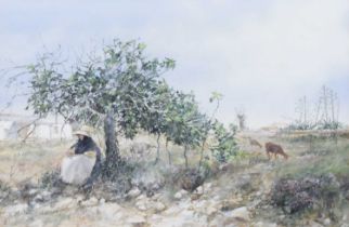 David Biglands (Contemporary) ''Little Tree, Lend Me Your Shadow'' (Formentera, Spain) Signed