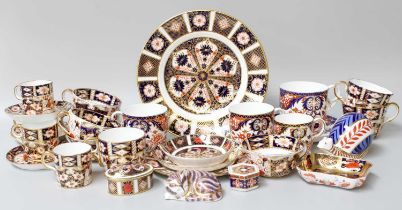 Royal Crown Derby Imari, Fireside Kitten and Snail, two trinket boxes and various tea wares (one