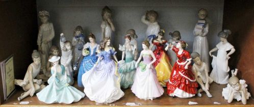 A Collection of Royal Doulton Ladies and Nao Figures