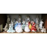 A Collection of Royal Doulton Ladies and Nao Figures