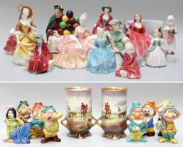 A Collection of Royal Doulton Figures, including ''This Little Pig'' HN1793, ''Sweet & Twenty''