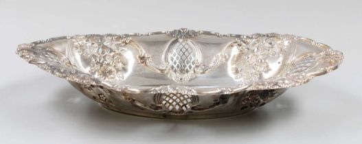 An Edward VII Silver Bowl, Probably by Charles Horner, Birmingham, 1903, oval, the sides pierced