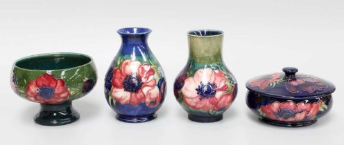 A William Moorcroft Vase, "Anemone" pattern, impressed potters to HM the Queen, facsimilie