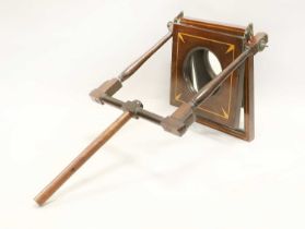 A Victorian Inlaid Mahogany Zograscope, 49cm high lacks lens and base