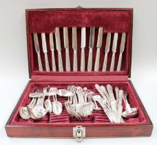 A George III and Later Silver Table-Service, Fiddle, Thread pattern, some pieces engraved with