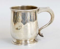 A George VI Silver Mug, by Adie Brothers, Birmingham, 1948, tapering and on spreading foot, with