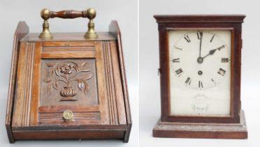 A Mahogany Single Fusee Table Timepiece, painted dial signed Norton, Yarmouth, 19th century;