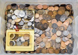 Job Lot of Mixed British Copper Coins and Coin Jewellery, pennies, halfpennies and farthings 19th