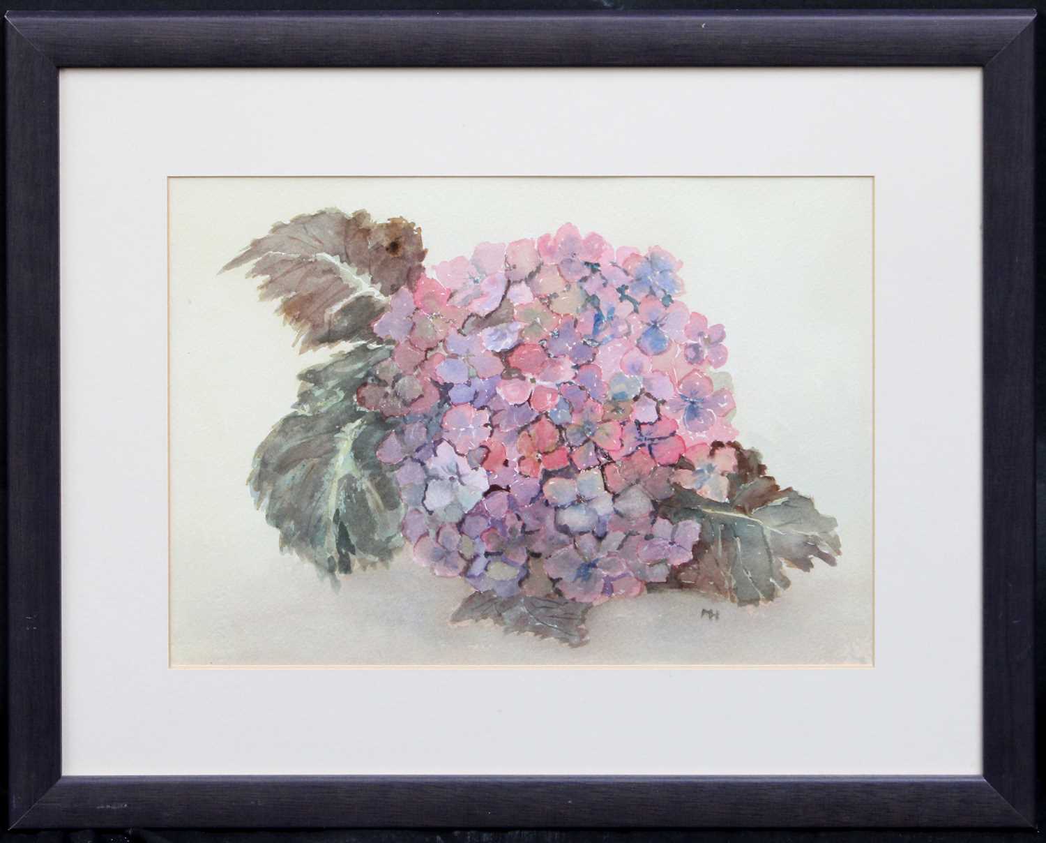 British School (20th century) Still life of hydrangea Initialled MH, watercolour, together with - Image 7 of 12