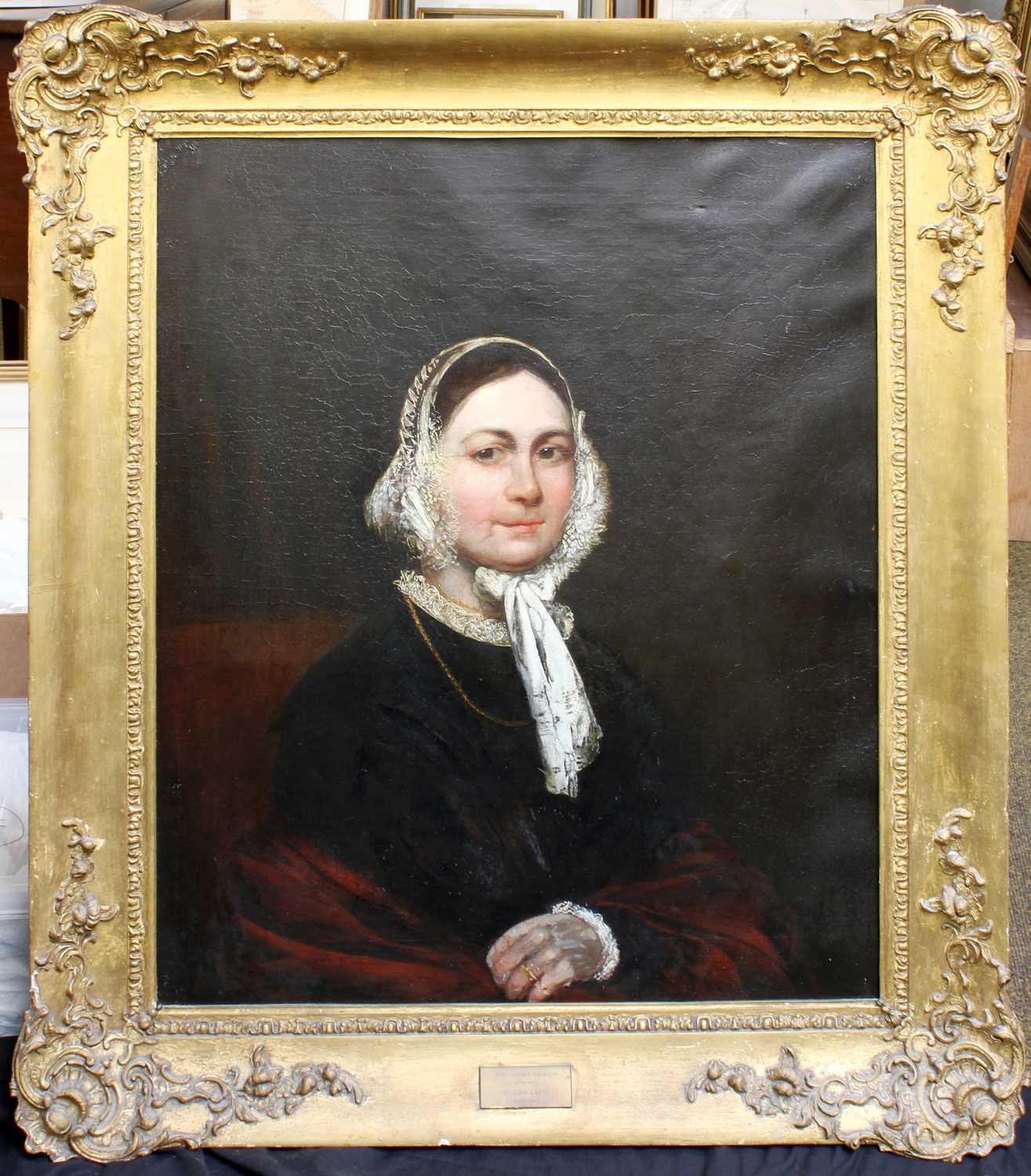 Attributed to John Cawse (1778-1862) Portrait of Mrs Sophia Crouch (1850-1887) Oil on canvas, 73cm - Image 2 of 2