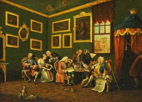 After William Hogarth (1697-1764) Marriage A-la-Mode: "The Marriage Settlement" "The Tête-à-Tête" "