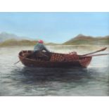 *Vickers (19th century) Fisherman hauling in the pots on his boat 'Lottie' Signed and dated 1890,