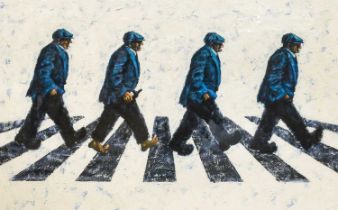 Alexander Millar (b.1960) Scottish "Shabbey Road" Signed and numbered 190/295, giclee print, 40cm by