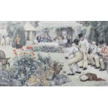 After Walder Dendy Sadler (1854-1923) A game of boules Signed, print, together with a small group of