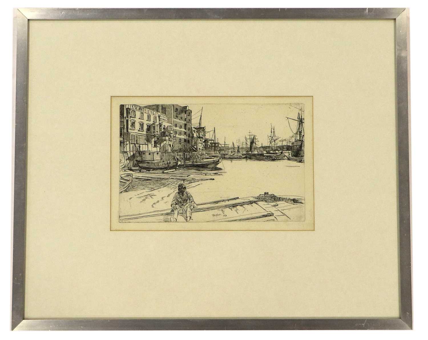 James Abbott McNeill Whistler RBA (1834-1903) "Black Lion Wharfe" (1889) Etching, 15.5cm by 23cm - Image 2 of 4
