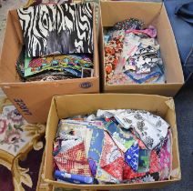 A Large Quantity of Mainly 20th Century Fabric Samples in Cotton, Silk, Velvets etc, of various