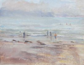 Follower of Philip Wilson Steer OM (1890-1942) La Plage Oil on canvas, 23cm by 40.5cm