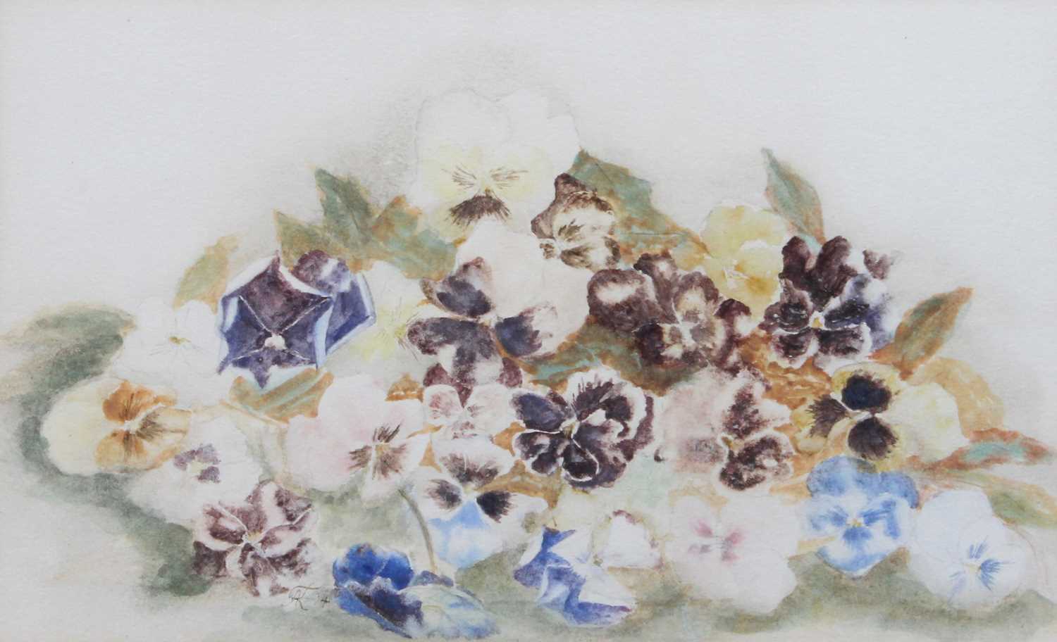 British School (20th century) Still life of hydrangea Initialled MH, watercolour, together with - Image 4 of 12