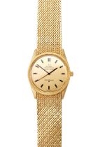 Omega: An 18 Carat Gold Automatic Centre Seconds Wristwatch, signed Omega, model: Constellation,