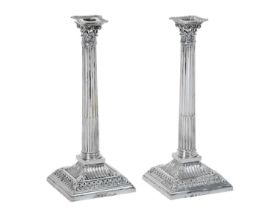 A Pair of George III Silver Candlesticks, by William Cafe, London, 1761