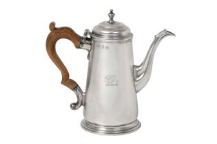 A George II Silver Coffee-Pot, by Pézé Pilleau, London, 1740