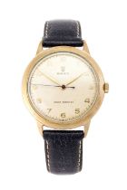 Rolex: A 9 Carat Gold Centre Seconds Wristwatch, signed Rolex, Shock-Resisting, 1952, manual wound