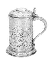 A Scandinavian Silver Tankard, Maker's Mark A, Possibly Norwegian, Dated 1661