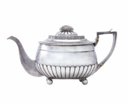 A George III Silver Teapot, by William Bennett, London, 1811