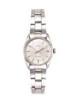 Rolex: A Stainless Steel Centre Seconds Wristwatch, signed Rolex, model: Oyster Precision, ref: