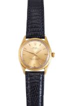 Rolex: An 18 Carat Gold Automatic Centre Seconds Wristwatch, signed Rolex, Superlative Chronometer