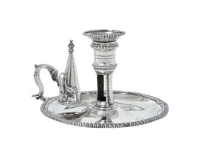 A George III Silver Chamber Candlestick, by Louisa Cortauld and George Cowles, London, 1770