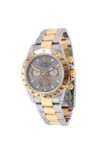 Rolex: A Fine Steel and Gold Automatic Chronograph Wristwatch, signed Rolex, Oyster Perpetual,