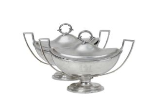 A Pair of George III Silver Sauce-Tureens and Covers, by Paul Storr, London, 1799