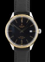 Tudor: A Steel and Gold Automatic Calendar Centre Seconds Wristwatch, signed Tudor, Geneve, ref: