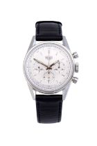 Tag Heuer: A Stainless Steel Chronograph Wristwatch, Tag Heuer, model: 1964 Heuer Carrera Re-