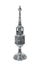 A Continental Silver Spice-Tower, With Indistinct Maker's Mark and '11' Standard Mark, 19th Century