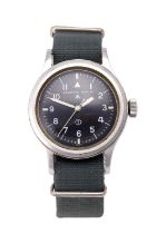 IWC: A Rare Royal Air Force Issue Pilot's Stainless Steel Centre Seconds Wristwatch, signed