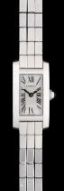 Cartier: A Lady's 18 Carat White Gold Wristwatch, signed Cartier, model: Tank Allongee, ref: 2544,