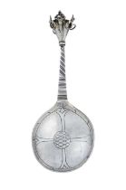 A Swedish Parcel-Gilt Silver Spoon, by Petter Britt, Kalmar, Circa 1740