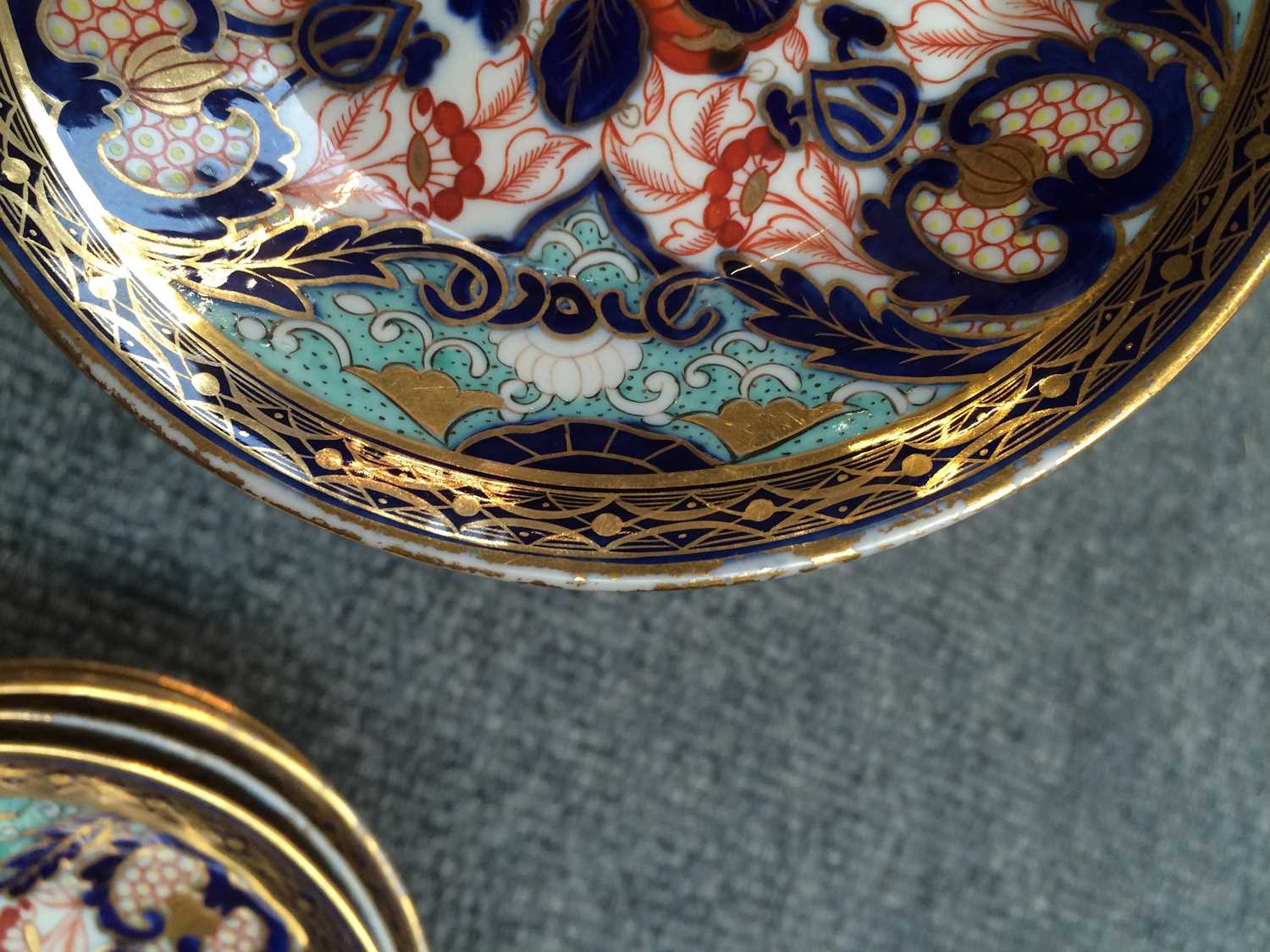 A Derby Porcelain Part Tea and Coffee Service, circa 1810, in the Imari palette and in turquoise - Image 10 of 31