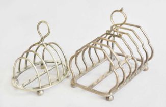 A Victorian Silver Toastrack, by Richard Martin and Ebenezer Hall, Sheffield, 1898, shaped oblong