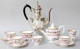 A Royal Worcester Tea Service, together with a silver plated hot water jug