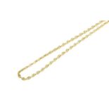 A 9 Carat Gold Fancy Link Necklace, length 50.8cm Gross weight 16.6 grams.