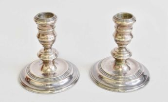A Pair of Elizabeth II Silver Candlesticks, by Richard Comyns, London, 1968, in the George I
