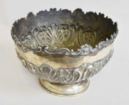 An Edward VII Silver Rose-Bowl, by Walker and Hall, Sheffield, 1903, tapering cylindrical and on