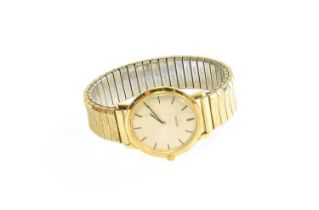 A Gold Plated Omega Wristwatch, with Omega boxes